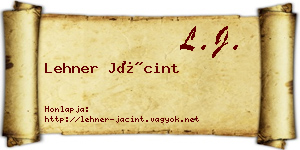 Lehner Jácint névjegykártya